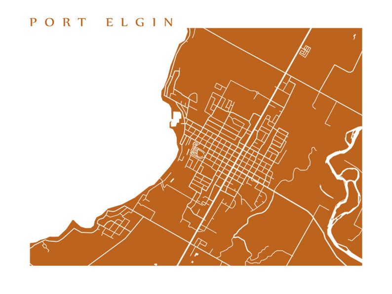 Large Print Map Of Port Elgin Ontario