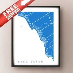 Carte de balm beach imprimer - Wasaga, Ontario Art - Affiche du Canada - Choisissez la taille et la couleur