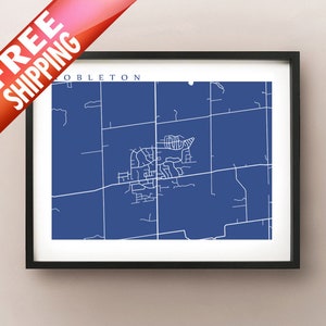 Nobleton Karte - York Region, Ontario Plakatkunst
