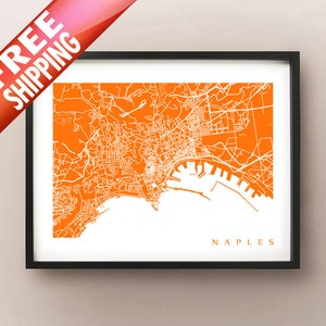 Naples Map Print - Italy Art Poster