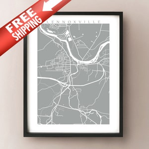Lennoxville, Sherbrooke, Quebec Map Print