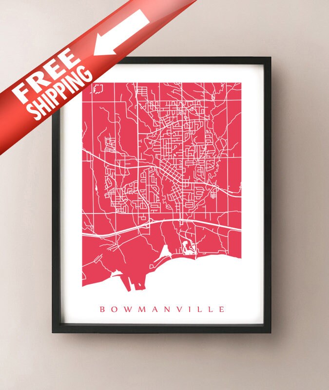 Bowmanville Postal Code Map Bowmanville Ontario Map Print | Etsy Uk