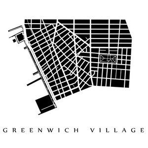 Greenwich Village Map - Manhattan, NYC Neighborhood Art Print - Etsy