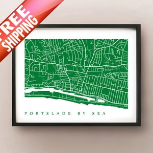 Portslade-by-Sea Karte Druck - England Wandkunst