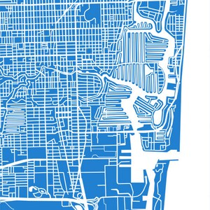Fort Lauderdale Map Print - Florida Poster - Etsy