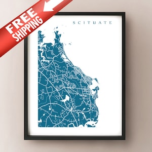 Scituate, MA Map Print - Cartel de Massachusetts