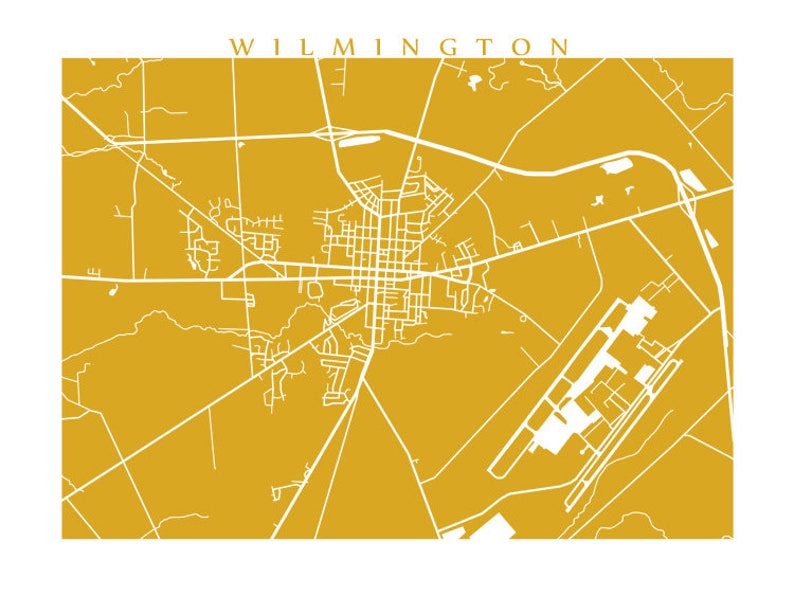 OH Map Ohio Poster Print Wilmington