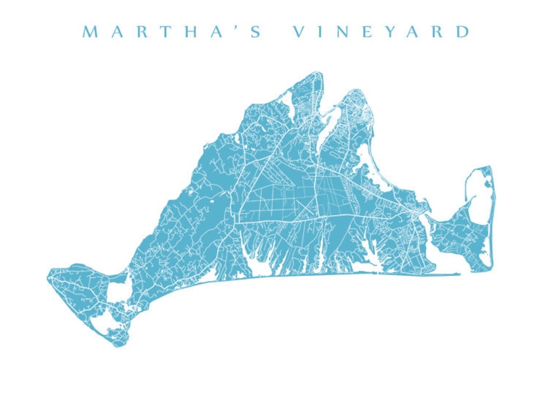 Martha 39 s Vineyard Map Print Etsy - Il 794xN.717330436 Mu7j