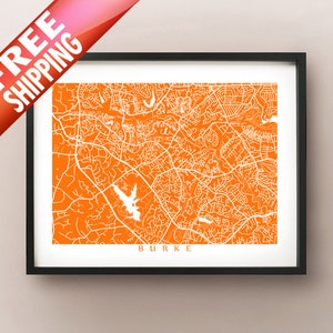 Burke, VA Map Print - Virginia Poster