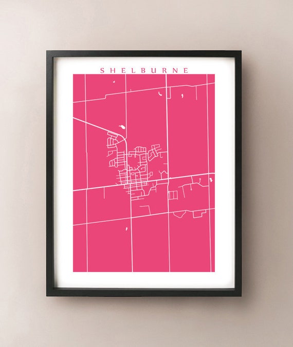 Map Of Shelburne Ontario Shelburne On Map Ontario Poster Art | Etsy