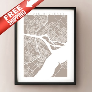 Trois-Rivières Map Print