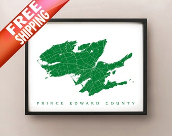 Prince Edward County Map Print