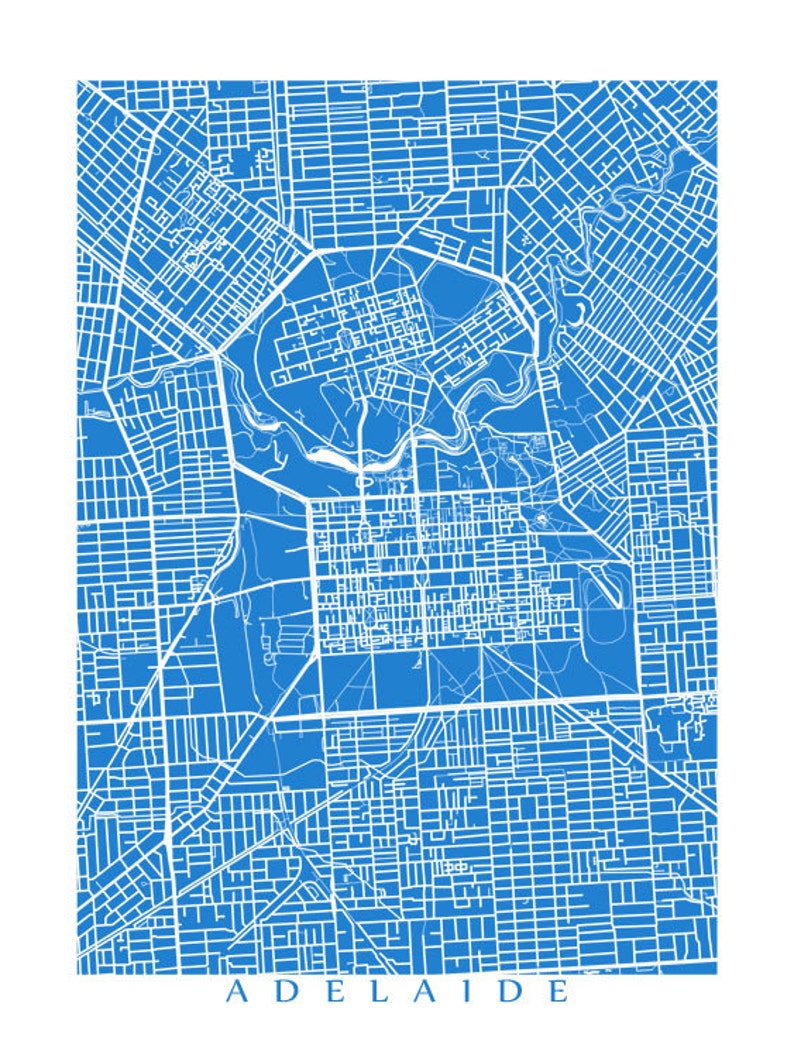 Adelaide Map Art - Etsy Australia