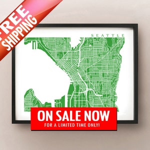 Seattle Map Print - Affiche de Washington