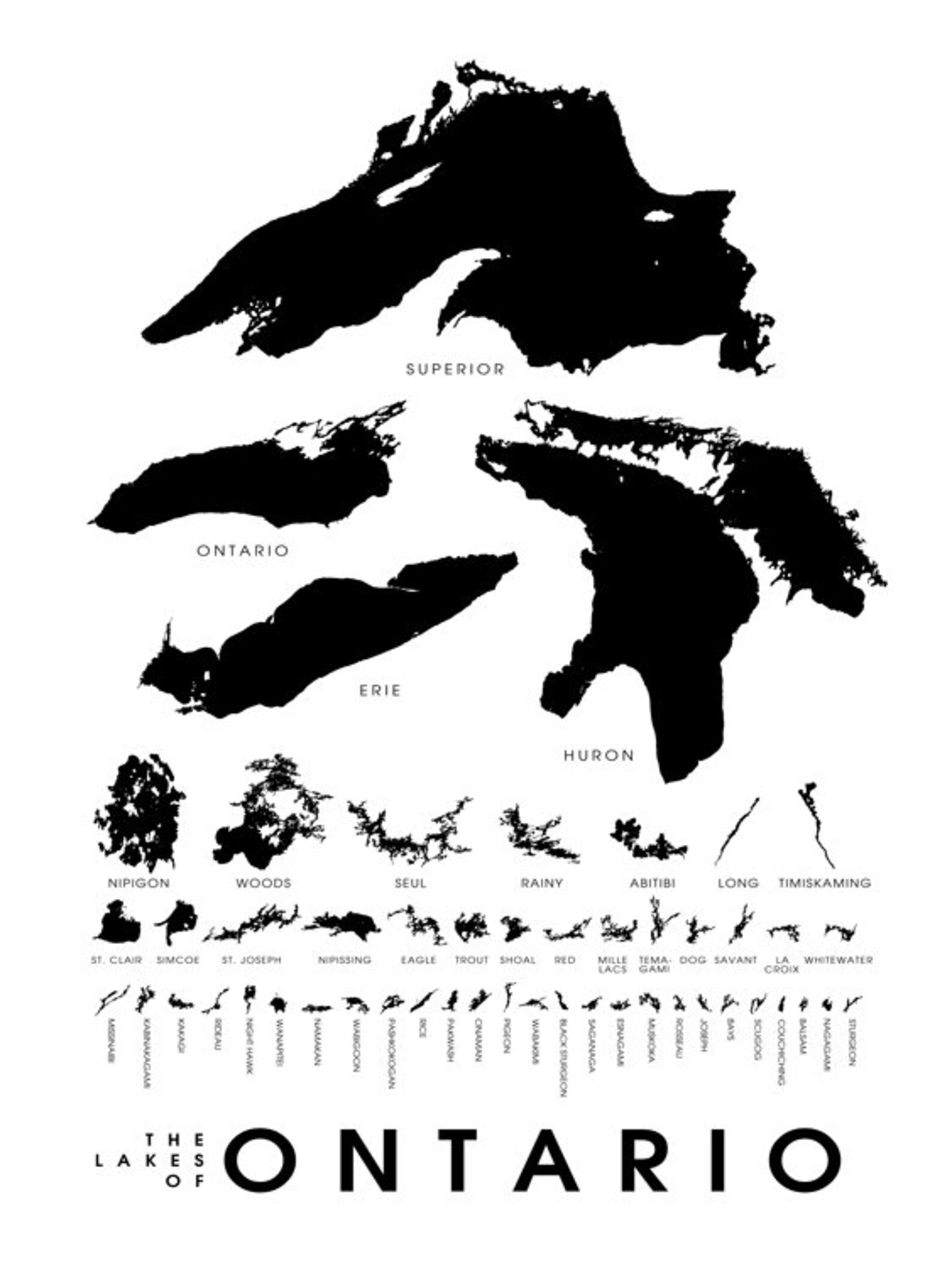 Gorgeous Map Of Lakes In Ontario Canada Design Illustration Gorgeous Map Of Lakes In Ontario Canada Design Illustration