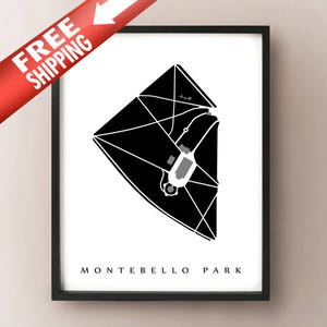 Carte du parc Montebello - St. Catharines ON Neighbourhood Art Print