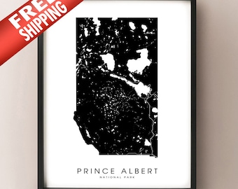 Prince Albert National Park, Saskatchewan Map Print