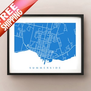Summerside Map - PEI Art Poster