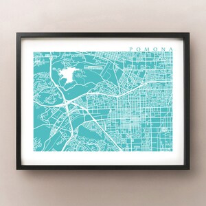 Pomona Map - California Print