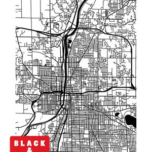 Grand Rapids Map Print - Michigan Poster - Etsy