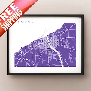 Oswego, NY Map Print - Upstate New York