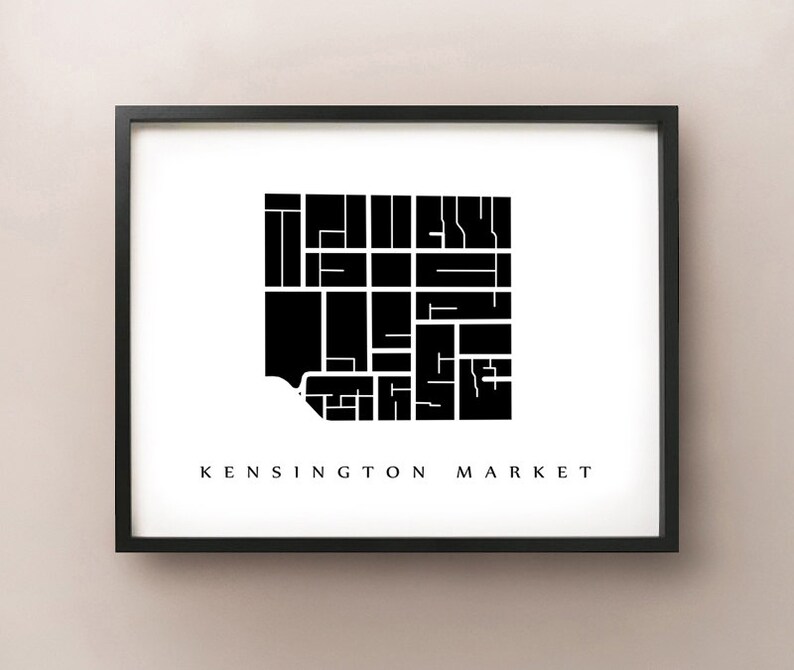 Kensington Market Map - Toronto Neighbourhood Art Print - Etsy