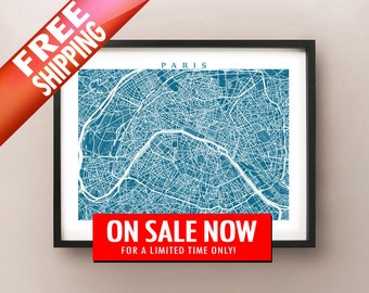 Paris Map Print