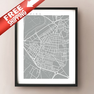 Alzira Carte - Espagne Art Print