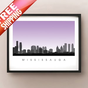 Mississauga ON City Skyline Art - Canadá Cityscape Poster Print