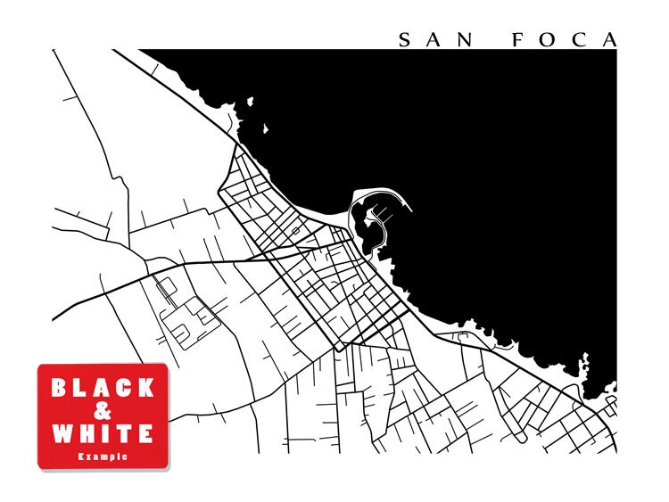 San Foca Map Print - Etsy