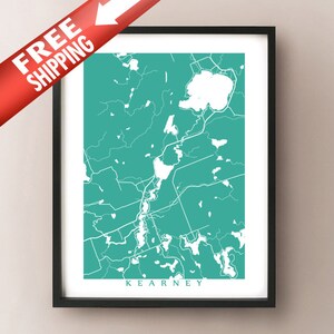 Kearney, ON Map Print - Parry Sound District, Ontario Art
