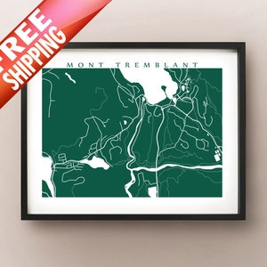 Mont Tremblant Village, Quebec Map Print