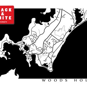 Woods Hole Map Print Massachusetts Art Poster image 4