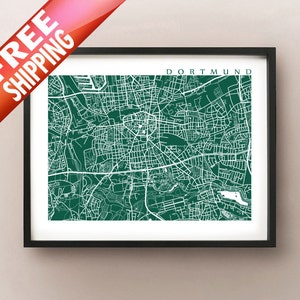 Dortmund Map - Germany Poster Print