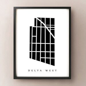 Delta West Carte - Hamilton Neighbourhood Art Print