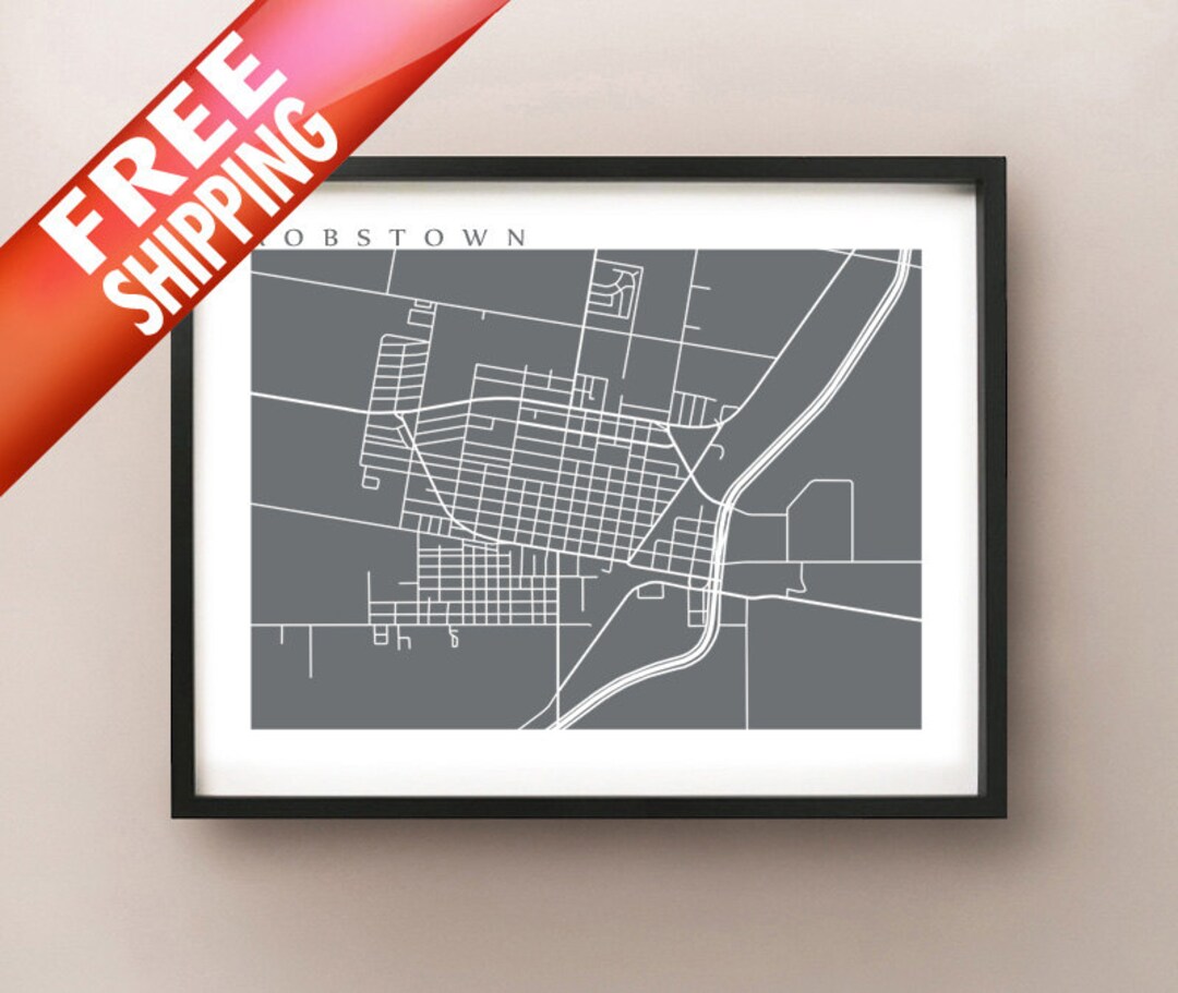 Robstown, TX Map Print Texas Poster Etsy
