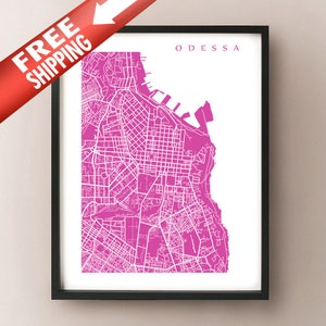 Stadtplan von Odesa - Odesa, Ukraine Kunstposter - Одéса