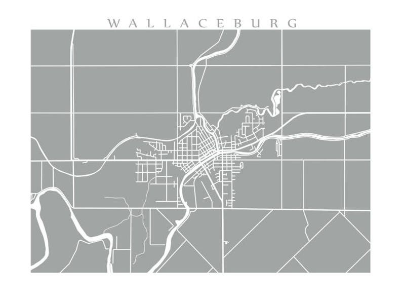 Wallaceburg, ON Map Canada Wall Art Chatham-Kent, Ontario image 3