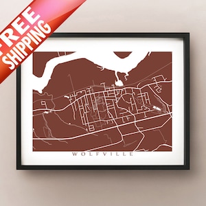 Wolfville, NS - Annapolis Valley, Nova Scotia Kaart Print