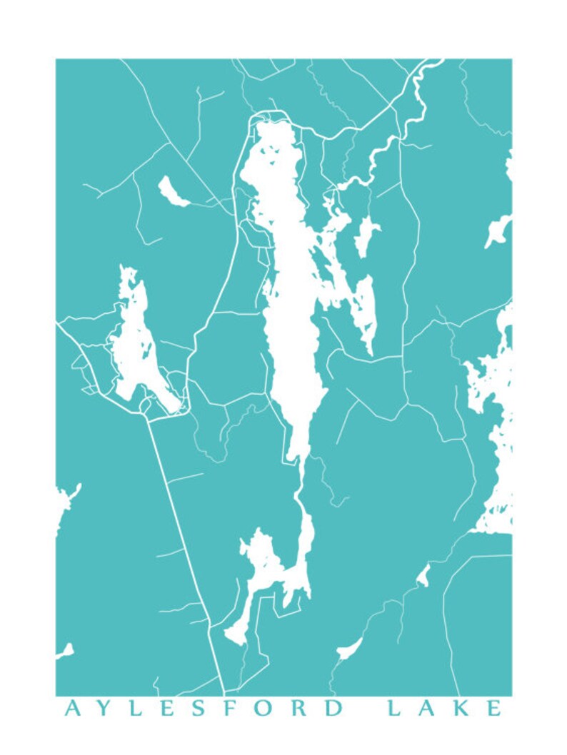 Aylesford Lake Nova Scotia Lake Loon Lake NS Map Etsy