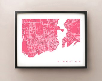 Kingston Map - Ontario poster art