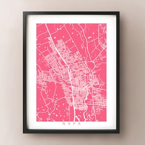 Napa Kaart Print - California Poster