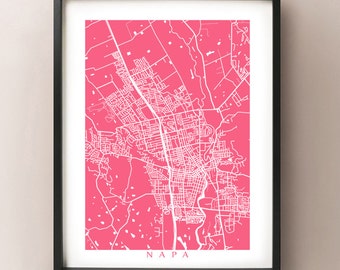 Napa Map Print - California Poster