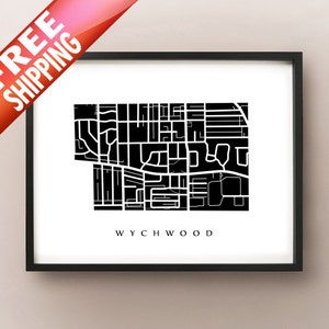 Wychwood Map - Toronto Neighbourhood Art Print