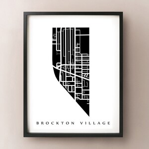 Brockton Village Map - Toronto Neighbourhood Art Print