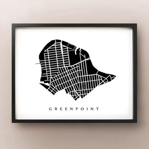 Greenpoint Carte - Brooklyn, NYC Neighborhood Art Print