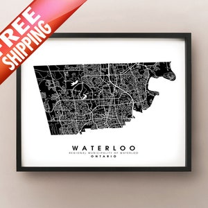 Waterloo, ON - City Limits Map Print
