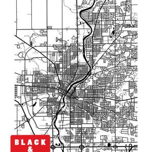 Rockford, IL City Map Print - Etsy