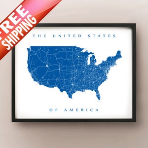 USA Map Print