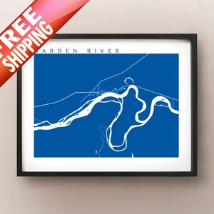 Río Jardín, Alberta Mapa Impresión